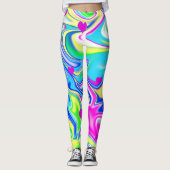 Leggings Hippy Love Hearts Bubblegum Marble, (Devant)