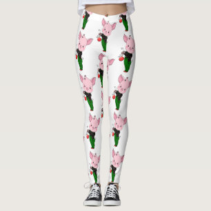 Leggings hipster cochon de noël