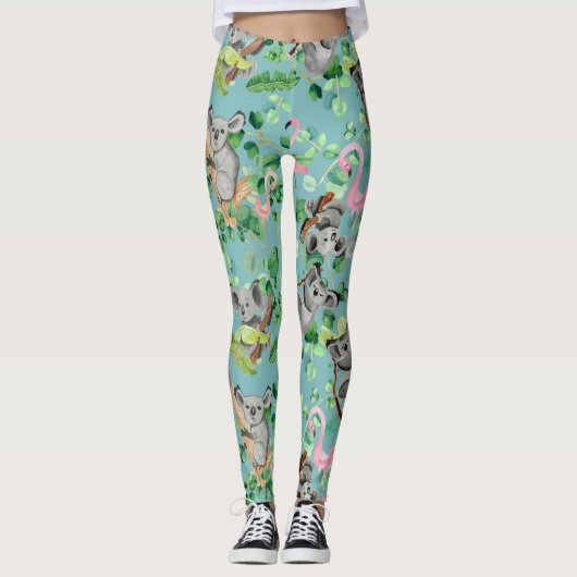 Leggings Hipster Exotic Koala Design mignonne filles femmes (Devant)