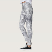 Leggings Hiver Abstrait Tree Grey Holiday (Gauche)