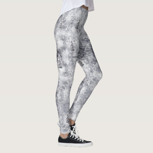 Leggings Hiver Abstrait Tree Grey Holiday (Droite)