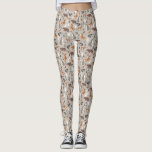 Leggings Hiver de région boisée<br><div class="desc">Le motif animal de région boisée adorable d'hiver a conçu par Shelby Allison comportant des renards, des cerfs communs, des ratons laveurs, des oiseaux, des lapins et des écureuils dans des gris, des bruns, des blancs et des oranges neutres.</div>