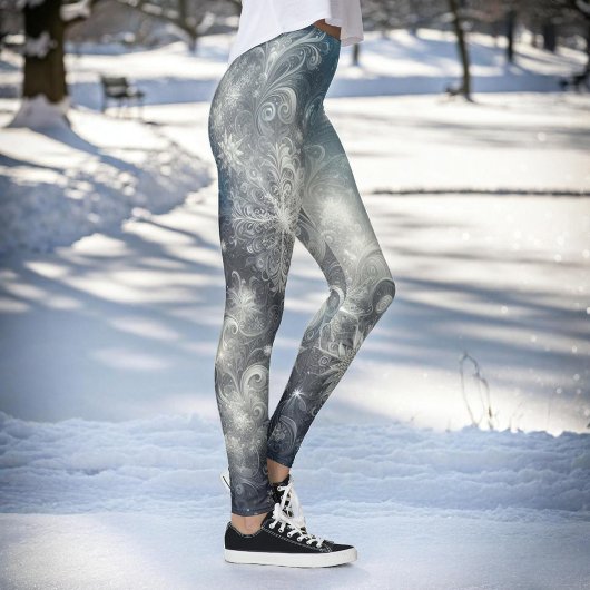 Leggings Hiver Silver et Fléau de neige bleu