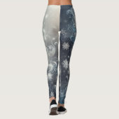 Leggings Hiver Silver et Fléau de neige bleu (Dos)