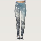 Leggings Hiver Silver et Fléau de neige bleu (Devant)