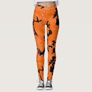 Leggings HOC Orange Parties scintillant Halloween Edition C