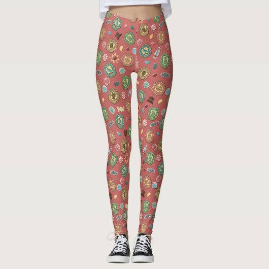 Leggings HOGWARTS™ Maisons Motif de biscuits de vacances (Devant)