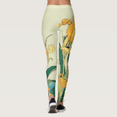 Leggings Hokusai grasshopper et iris Japon (Dos)