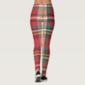Leggings Holiday Plaid Rustic Red (Dos)