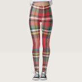 Leggings Holiday Plaid Rustic Red (Devant)