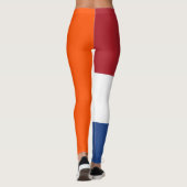Leggings Hollandais Rouge Blanc Bleu Bleu Orange Drapeaux C (Dos)