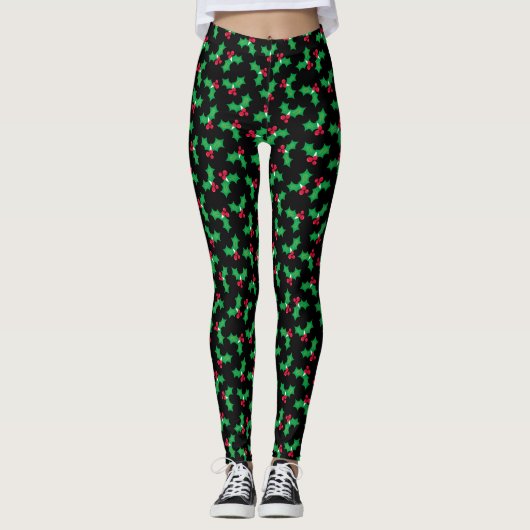 Leggings Holly sur fond noir (Devant)