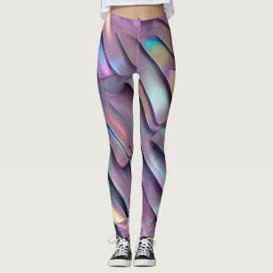 Leggings Holographie abstraite/iridescente futuriste