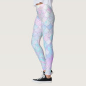 Leggings Holographie holographique de sirène pourpre (Gauche)