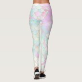 Leggings Holographie holographique de sirène rose (Dos)