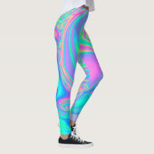 Leggings Holographie Iridescente : Neon Marbled Texture (Droite)
