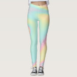 Leggings Holographique Pastel Arc-en-ciel<br><div class="desc">Holographique Iridescente Pastel Arc-en-ciel Leggings couleur</div>