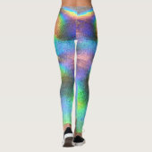 Leggings Holographique Peacock Iridescente coloré arc-en-ci (Dos)