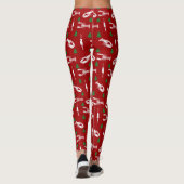 Leggings Homards nautiques et bouées Motif de Noël (Dos)