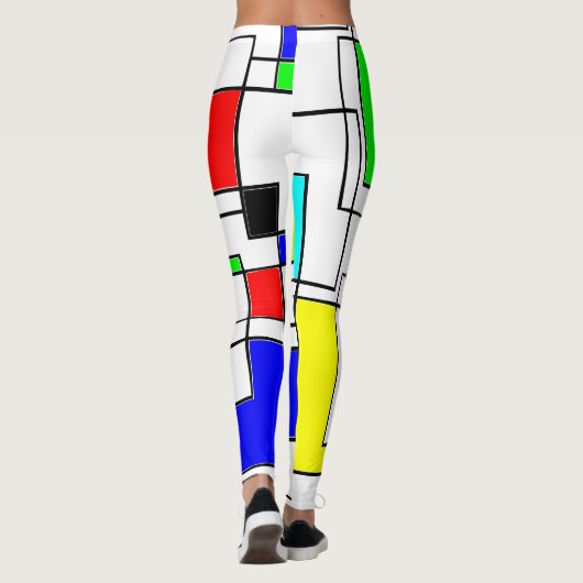 Leggings Hommage Random Carré À Mondrian (Dos)