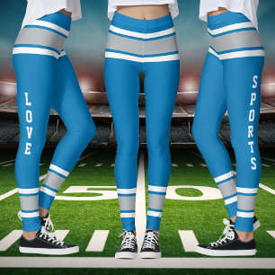 Leggings Honolulu Blue Silver White Team Couleurs Aimer Spo