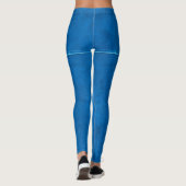 Leggings Honolulu Cuir Bleu et couture Chic sur mesure init (Dos)