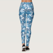 Leggings Honu Sea Turtle Hawaiian Aloha Indigo Blue (Dos)