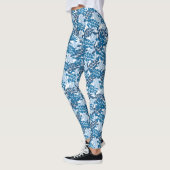 Leggings Honu Sea Turtle Hawaiian Aloha Indigo Blue (Gauche)