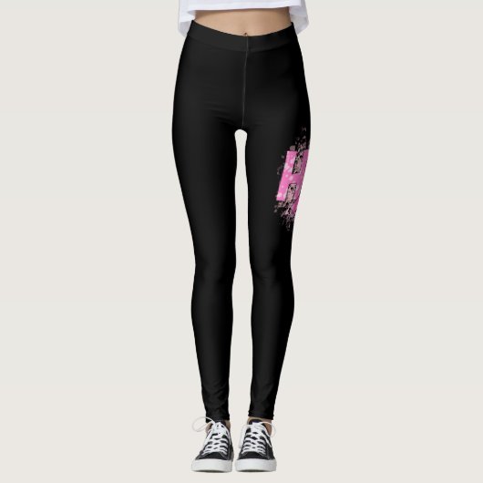 Leggings Hope Pink Ribbon Sensibilisation au cancer du sein (Devant)