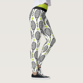 Leggings 🎾 Horizontal 🎾 de tennis noir et vert (Droite)