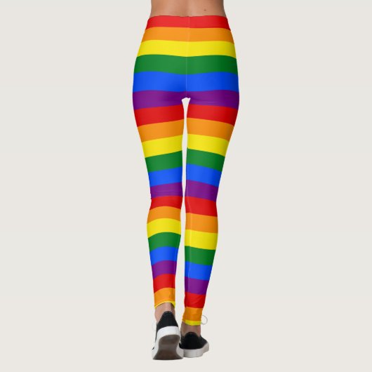 Leggings horizontaux en bande arc-en-ciel (Dos)