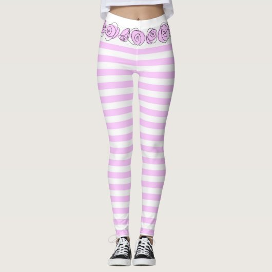 Leggings horizontaux Lilac rose (Devant)