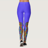 Leggings Horloge à main peinte Mandala 24 (Dos)