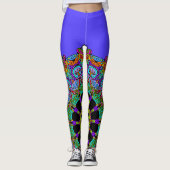 Leggings Horloge à main peinte Mandala 24 (Devant)