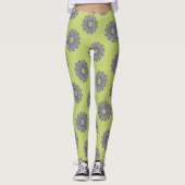 Leggings Horloge à main peinte Mandala Face 2 (Devant)