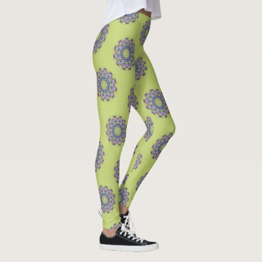 Leggings Horloge à main peinte Mandala Face 2 (Droite)