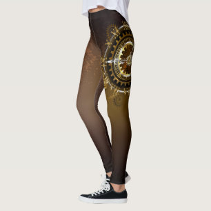 Leggings Horloge Steampunk avec des engrenages anciens