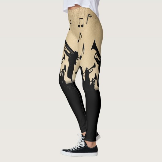 Leggings Horn Section Music Design Rustique (Gauche)
