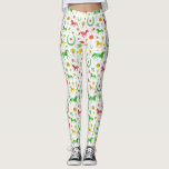 Leggings Horse Racing Derby Jour fêté Motif coloré<br><div class="desc">Célébrez votre derby de course à cheval préféré avec ce motif magnifique. Le design extensible est réalisé dans des tons de vert, d'or et de rouge brillants sur un arrière - plan blanc / gris avec un léger effet marbré. Le motif orné comprend des chevaux, des trophées, des fer à...</div>