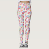 Leggings Horton Entend Un Qui | Motif à fleurs Pastel (Devant)