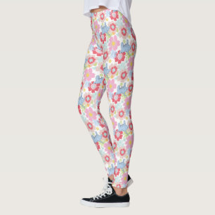 Leggings Horton Entend un Qui Motif de fleurs pastel