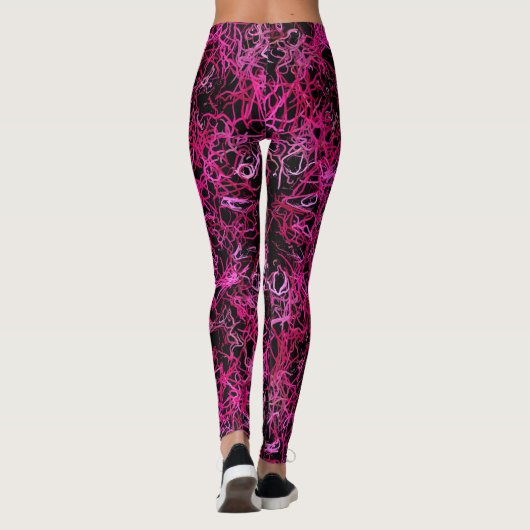 Leggings Hot Pink and Black (Dos)