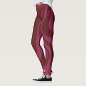 Leggings Hot pink& brown zebra print pattern  (Gauche)