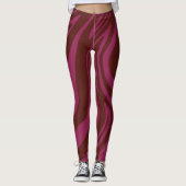 Leggings Hot pink &purple zebra print pattern  (Devant)