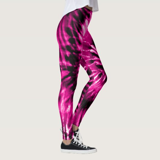 Leggings Hot rose Psychédélique Starburst Tie Dye (Droite)