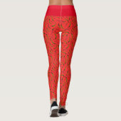 Leggings Hot Stud Fun Red Green Chili Motif (Dos)