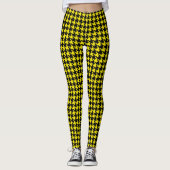 Leggings Houndstooth Bee Bumble Noir & Jaune (Devant)