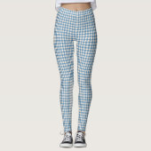 Leggings Houndstooth Blue+Cream Sml Motif (Devant)