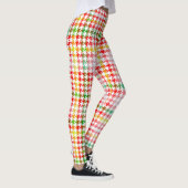 Leggings Houndstooth Classic Rouge Vert Jaune Plaid (Droite)