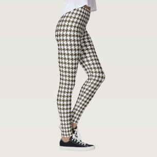 Leggings Houndstooth de Brown Combination par Shirley Taylo